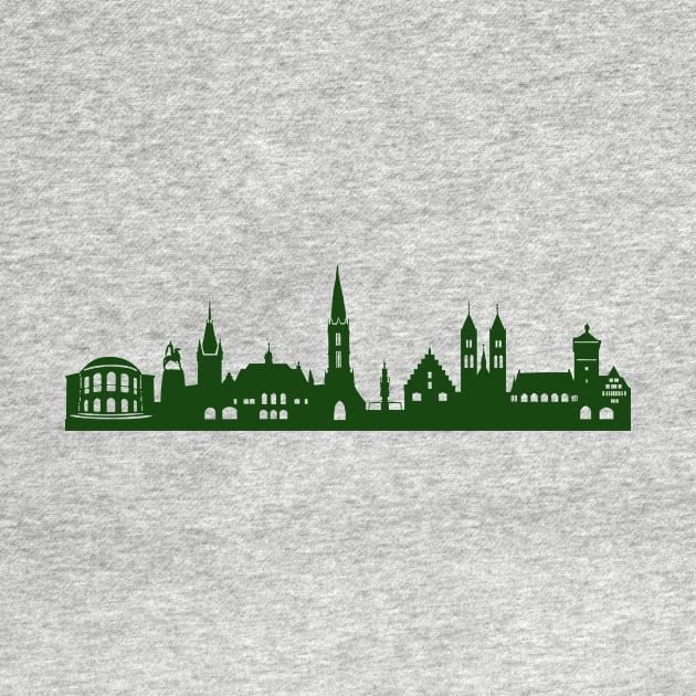 FREIBURG skyline in forest green by 44spaces